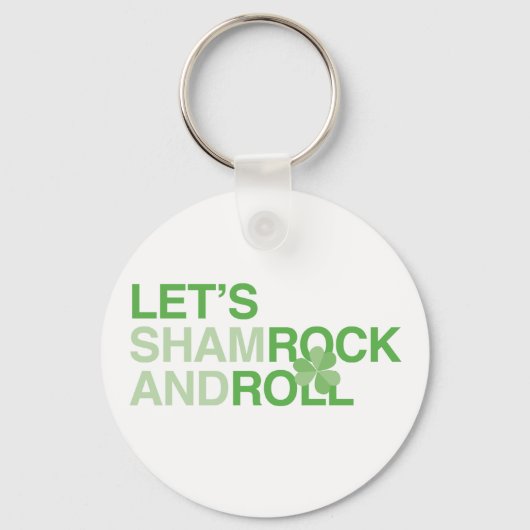 Laten we Shamrock en Rollen Sleutelhanger (Voorkant)