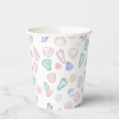 Laten we Shell-Abrate Pastel Seashell verjaardagsf Papieren Bekers (Links)