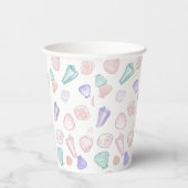 Laten we Shell-Abrate Pastel Seashell verjaardagsf Papieren Bekers (Rechts)