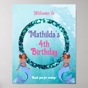 Laten we Shell-ebrate! zeemeermin thema Ik welkom Poster