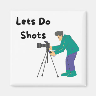 Laten we Shots doen met een fotograaf en camera Magneet