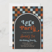 Laten we skateboard verjaardagsuitnodiging feesten kaart (Voorkant)