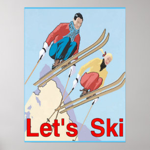 Laten we Ski's Poster