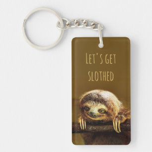 Laten we Slothed halen Sleutelhanger