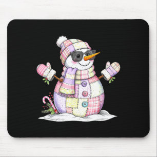 Laten we sneeuwman kerst koffie koude feestdagen c muismat