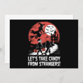 Laten we Snoep nemen van vreemden Grappig Hallowee Kaart (Voorkant / Achterkant)