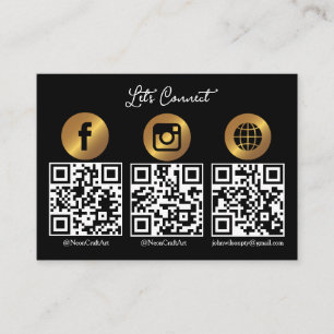 Laten we sociaal worden Moderne QR-code Visitekaartje