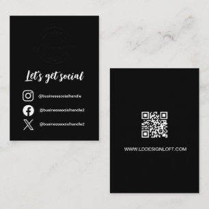 Laten we social media handvatten en website QR cod Visitekaartje