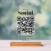 Laten we sociale QR-code gepersonaliseerde sociale Acryl Bord (Neutraal)