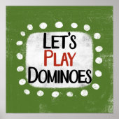 Laten we spelen Dominoes Poster Wall Art (Voorkant)