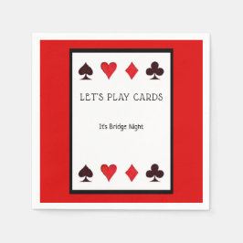 Laten we spelen Kaarten Party Cocktail servetten
