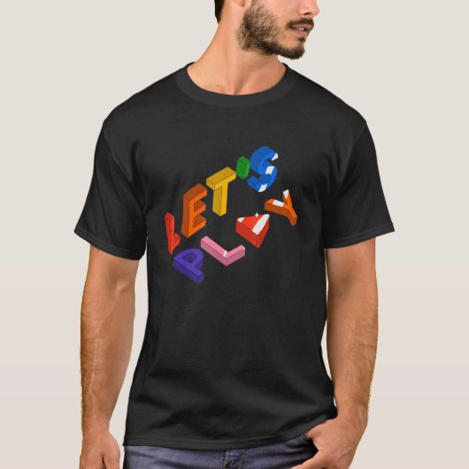 Laten we spelen Retro Video Games Gaming Arcad T-shirt (Voorkant)