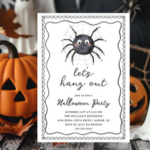 Laten we Spider Halloween ophangen Kaart