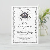 Laten we Spider Halloween ophangen Kaart (Staand voorkant)
