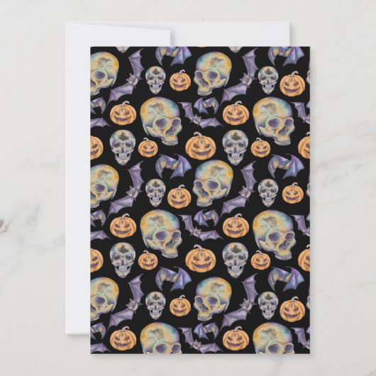 Laten we Spooktaculaire Halloween Baby shower uith Kaart (Achterkant)