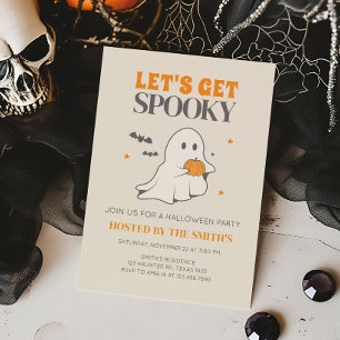 Laten we Spooky Ghost Halloween Party krijgen Kaart