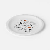 Laten we spooky Halloween Party Bord wit (Gekanteld)