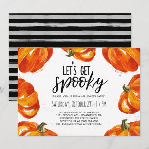 Laten we Spooky Halloween Pumpkin Party halen Kaart