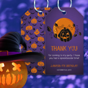 Laten we spooky Halloween verjaardagsfeestje krijg Cadeaulabel