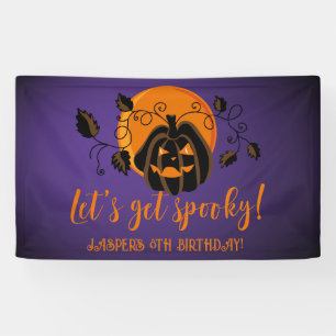 Laten we spooky Halloween verjaardagsfeestje krijg Spandoek