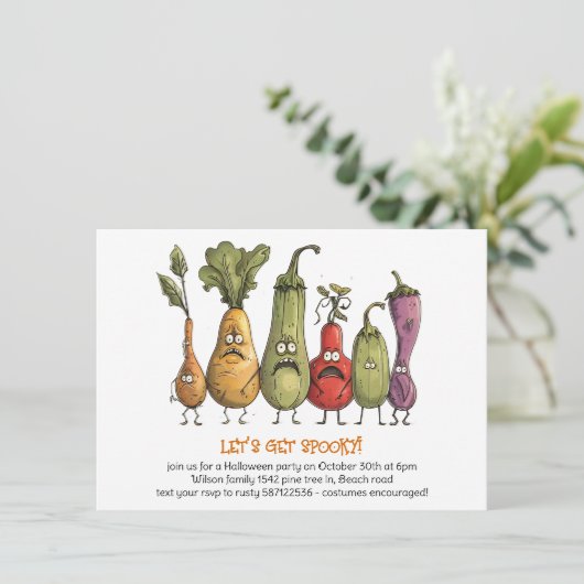 LATEN WE SPOOKY kinder Halloween NEMEN Kaart (Staand voorkant)