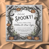 Laten we Spooky Pumpkins & Vines Halloween Party k Kaart