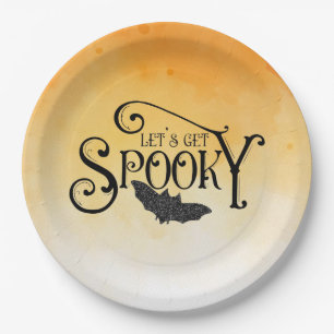Laten we Spooky Sparkly Halloween halen Papieren Bordje