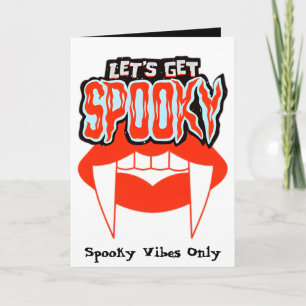 Laten we Spooky Vampire Fang Halloween Kaart halen