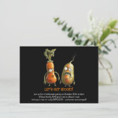 LATEN WE SPOOKY WORDEN! Black Halloween Kaart (Staand voorkant)