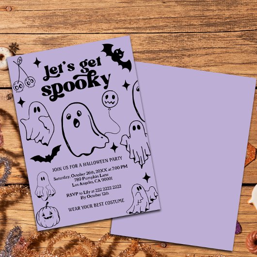 Laten we Spooky worden, Halloween feest Kaart