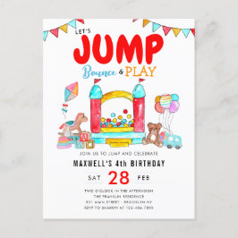 Laten we springen Bounce House Trampoline Park Ver Briefkaart
