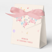 Laten we springen eenhoorns kinderen verjaardag bedankdoosjes (Voorkant Zijde)