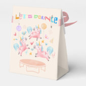 Laten we springen eenhoorns kinderen verjaardag bedankdoosjes (Achterkant)