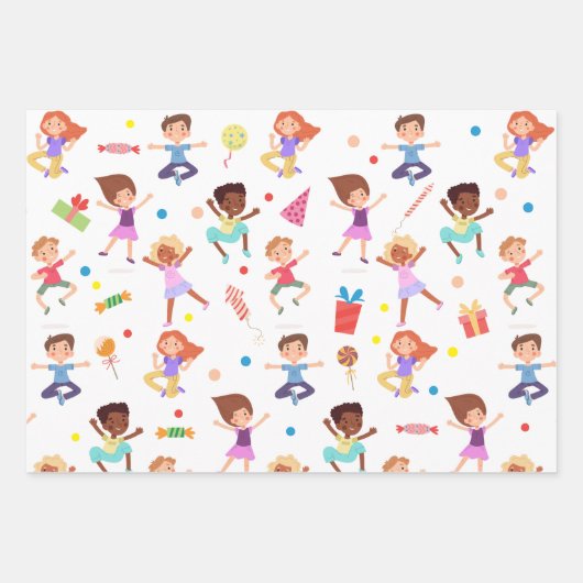 Laten we springen park kinderen verjaardag bounce inpakpapier vel (Voorkant 2)