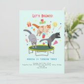 Laten we springen springkatten verjaardag kinderen kaart (Staand voorkant)