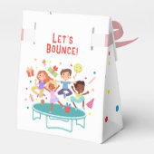 Laten we springen trampoline park kinderen verjaar bedankdoosjes (Achterkant)