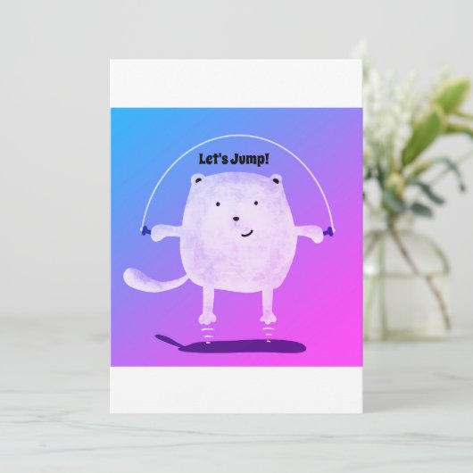 Laten we springen! Uitnodiging (Staand voorkant)