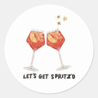 Laten we Spritz's servetten halen Ronde Sticker