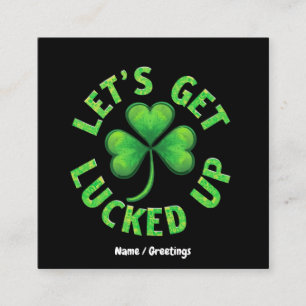 Laten we St. Patrick's Day leuk vinden Vierkante Visitekaartje