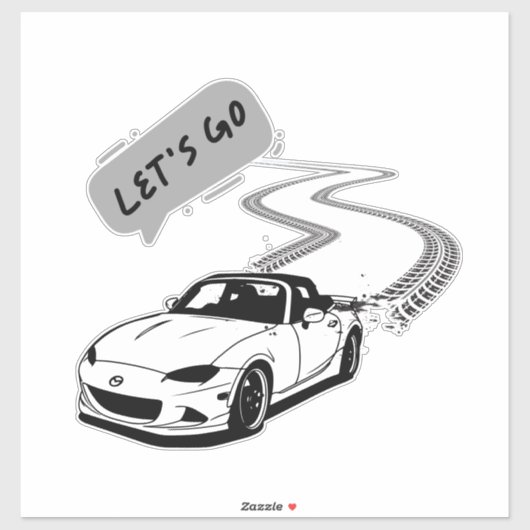 Laten we Sticker Car gaan (Vel)