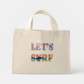 Laten we Surf maken Mini Tote Bag (Achterkant)