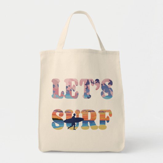 Laten we Surf maken Tote Bag (Voorkant)