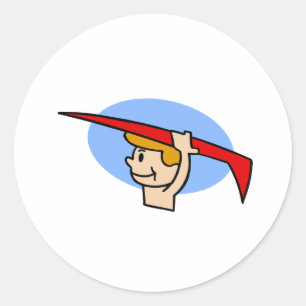 Laten we surfen ronde sticker