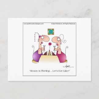 LATEN WE TAART ETEN! Briefkaart van April McCallum