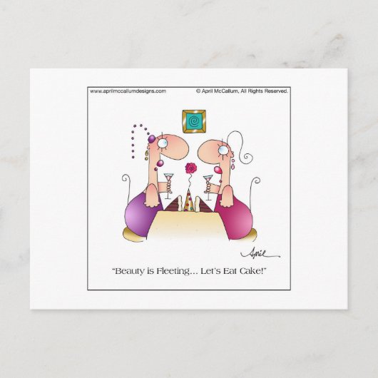 LATEN WE TAART ETEN! Briefkaart van April McCallum (Voorkant)