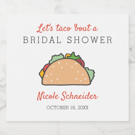 Laten we taco 'Bout een Bruiloftsfeest Fiesta Them Bier Etiket (Enkel label)