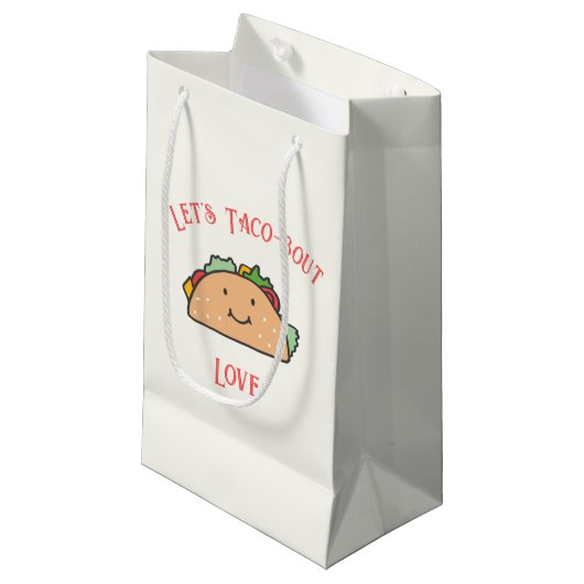 Laten we Taco-bout Love Klein Cadeauzakje (Voorkant Gekanteld)