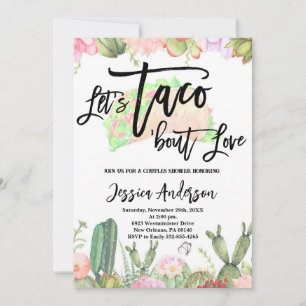 Laten we Taco 'Bout Love uitnodigen Fiesta Couples Kaart