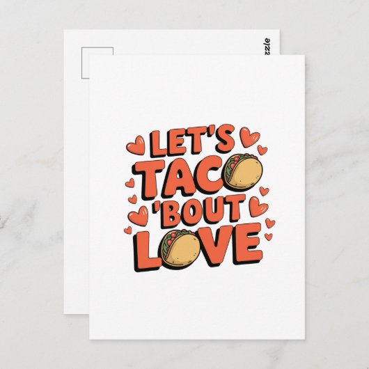 Laten we Taco Bout Love Valentijn Briefkaart (Voorkant / Achterkant)