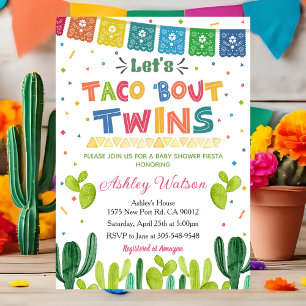 Laten we Taco 'Bout Twins Baby Shower Uitnodiging